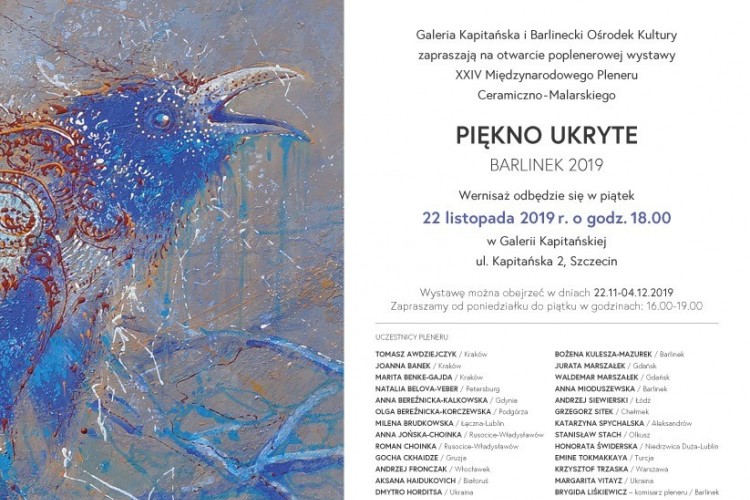 Zaproszenie na wernisaż wystawy "Piękno ukryte - Barlinek 2019"