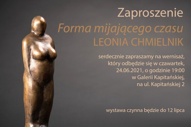 Zaproszenie na wernisaż wystawy Leonii Chmielnik